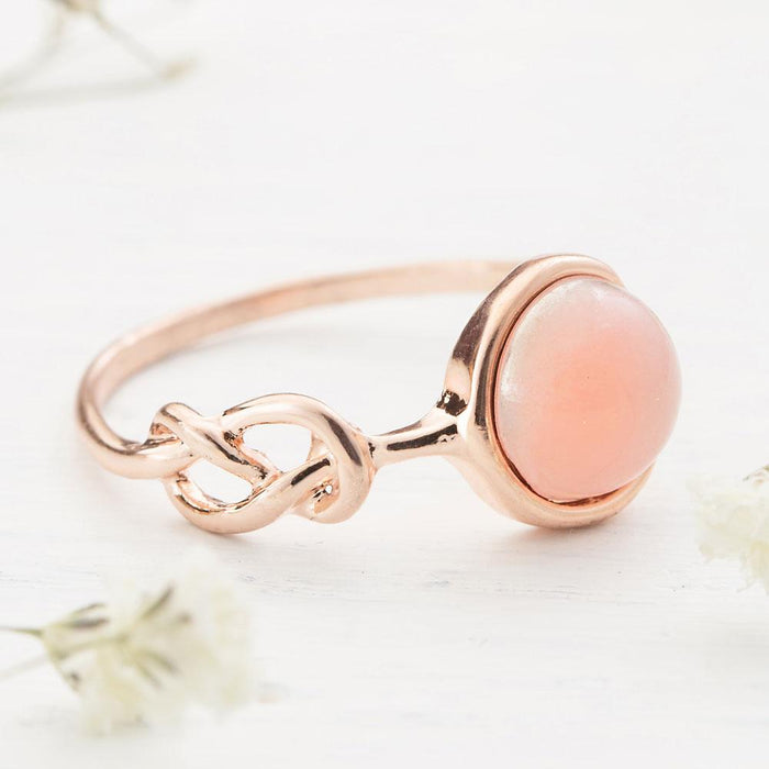 Pink Moonstone Ring