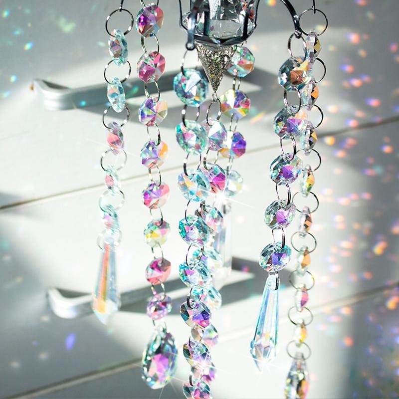 Crystal Prism Glass Wind Chimes