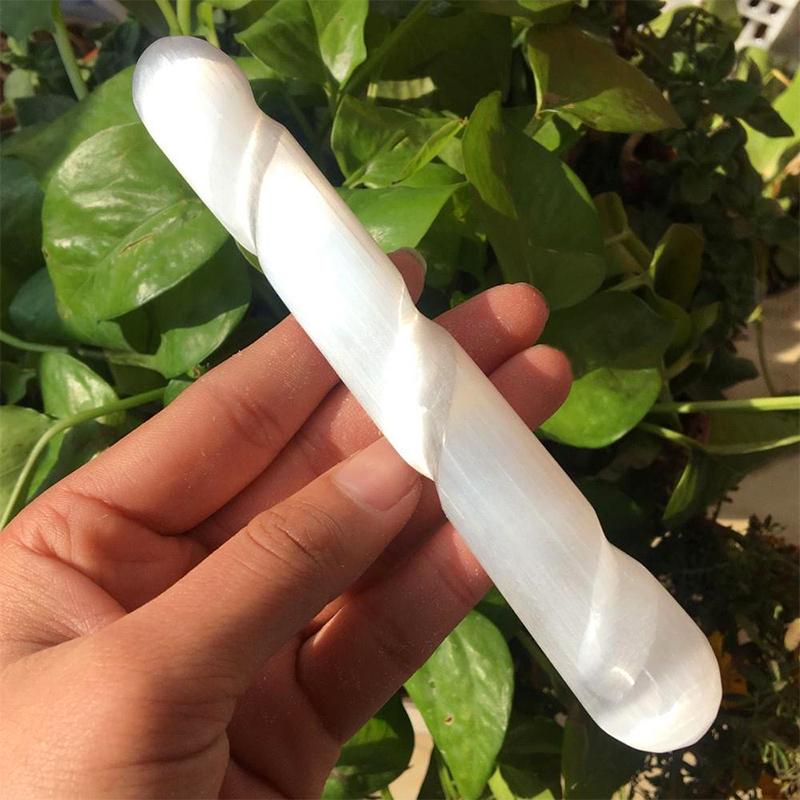 Twisted Selenite Crystal Wand