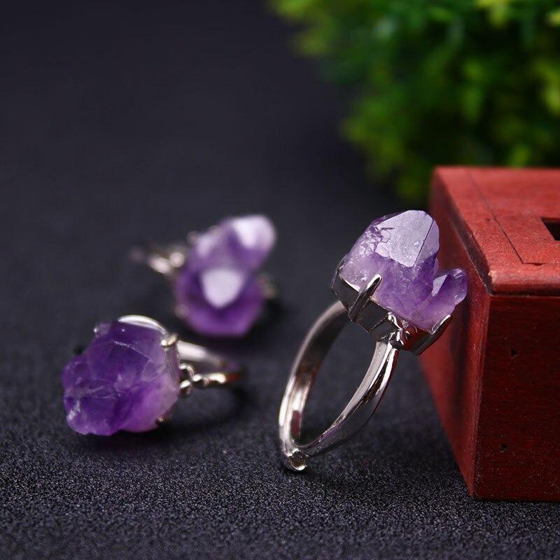 Amethyst Crystal Rings