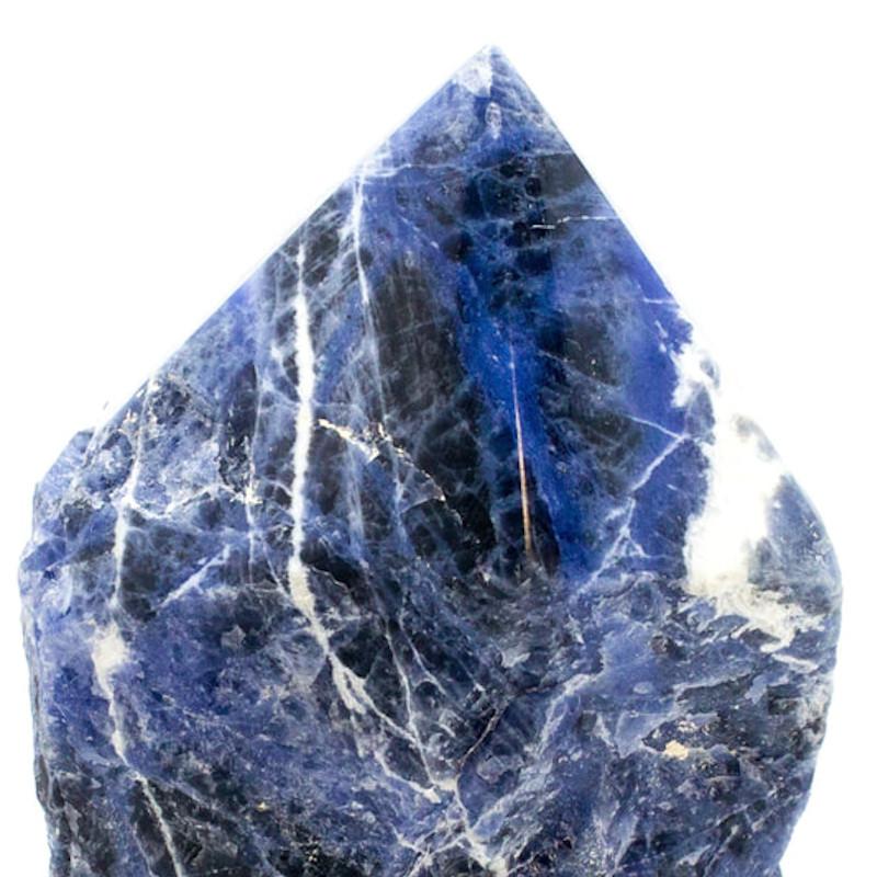 Raw Sodalite Crystal Point With Natural Sides