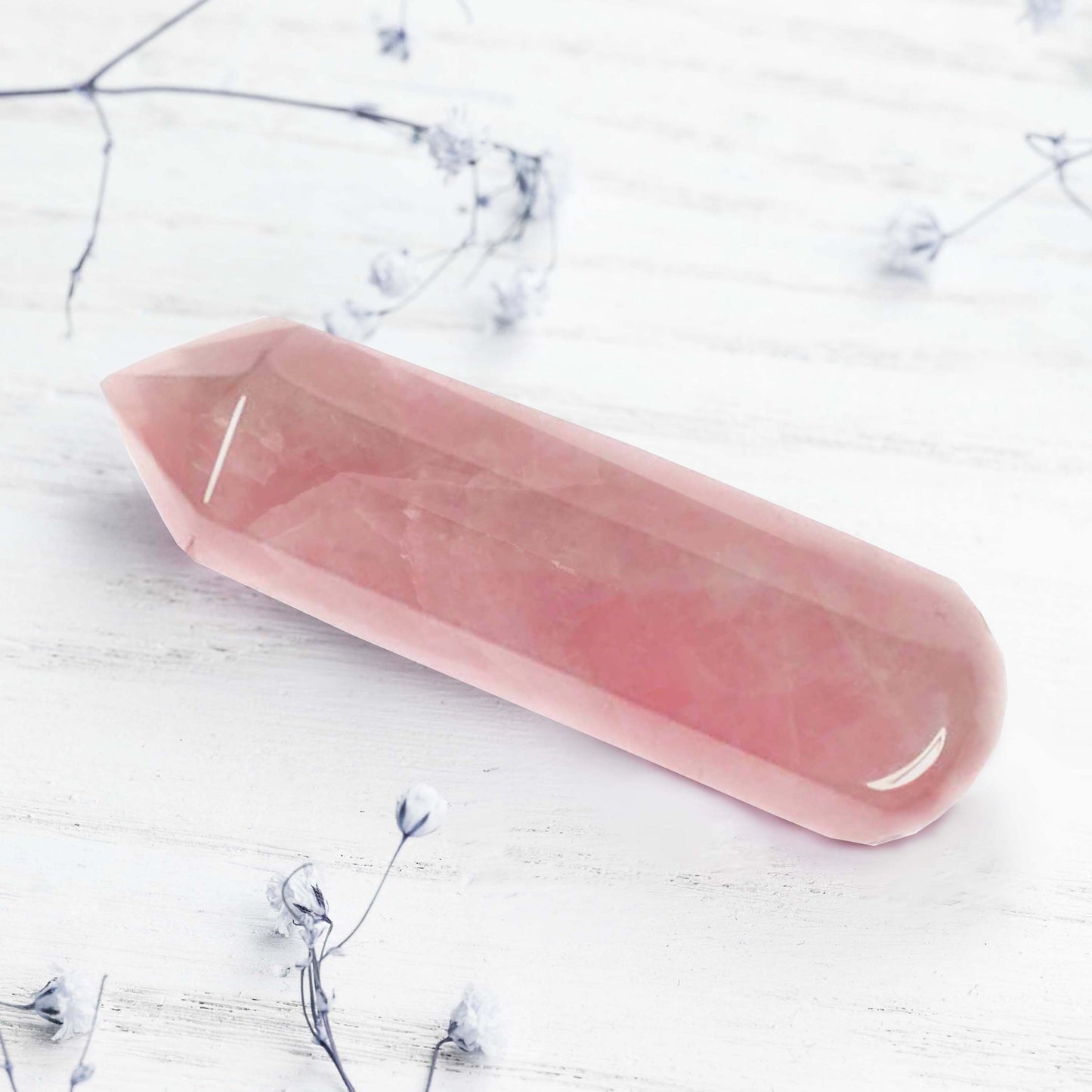 Rose Quartz Crystal Wand